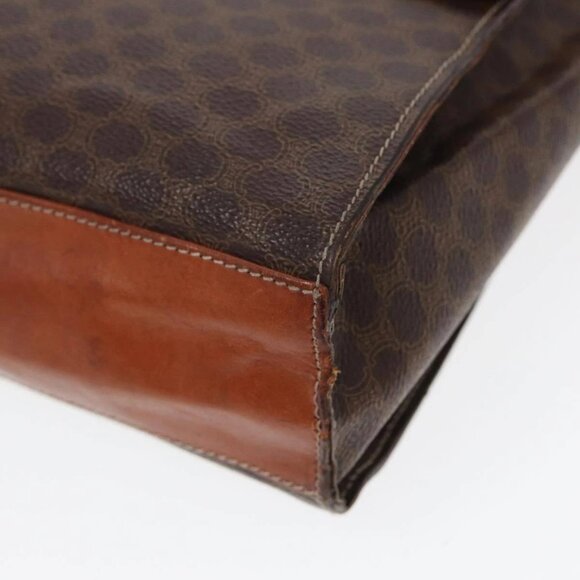 CELINE Macadam Canvas Shoulder Bag PVC Leather Brown Auth 85007 - Picture 3 of 16